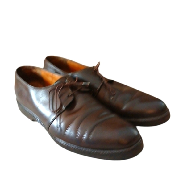 Salvatore Ferragamo Oxfords Men's Brown Leather Lace Up Shoes Size 12 - Picture 16 of 16